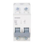 Disjuntor Bipolar 63A Curva C Siemens C63 Mini DIN 5kA ( 5SJ1 )