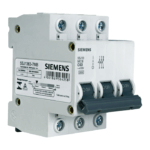 Disjuntor Tripolar 63A Curva C Siemens C63 Mini DIN 5kA