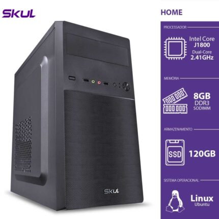 Computador Home H100 - Hj18001208 - J1800 2.41Ghz Mem 8Gb Ddr3 Sodimm Ssd 120Gb