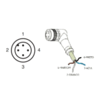 Conector Macho M12 4 pinos 250V 4A Reto Pepperl Fuchs V1S-G-BK - Imagem 6